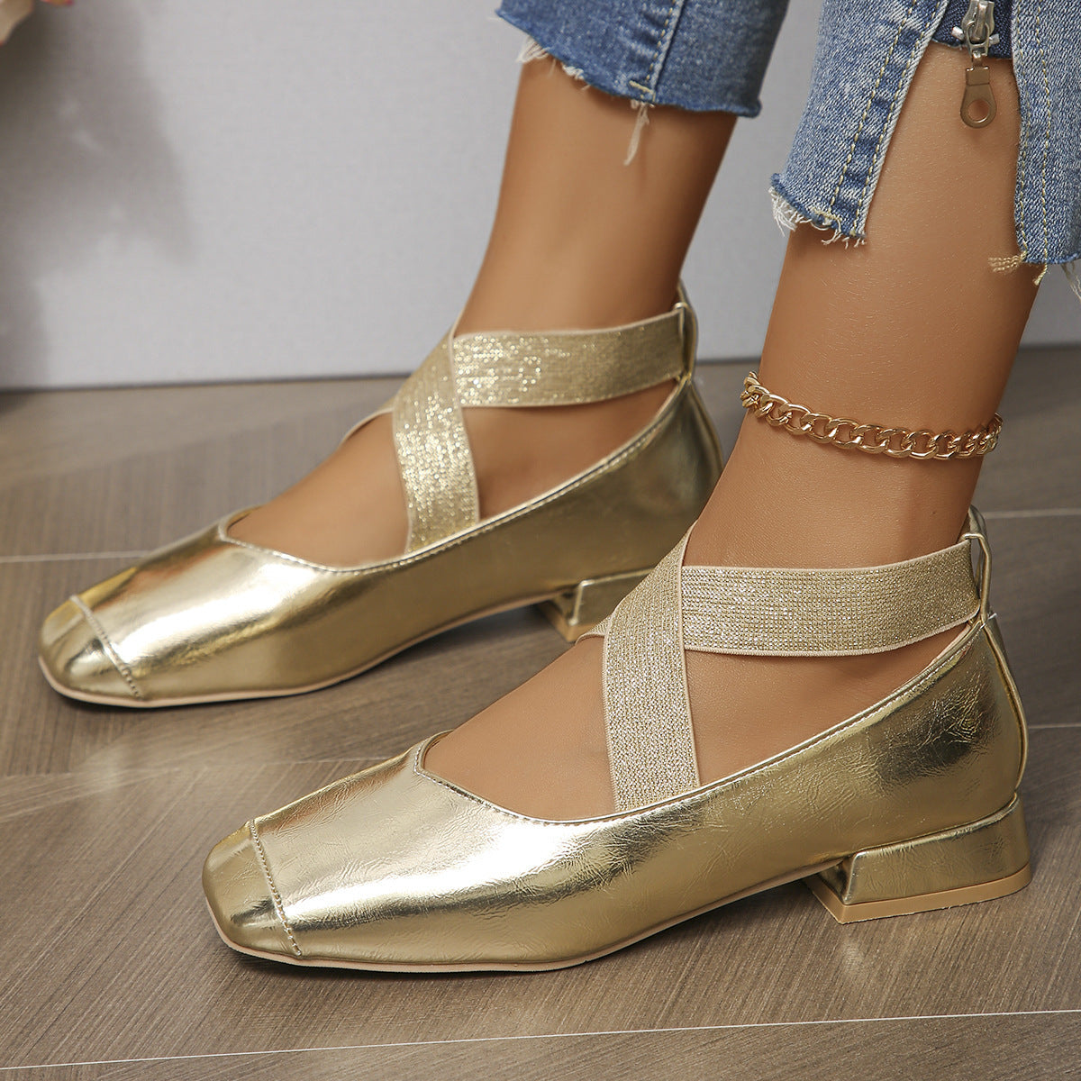 Slip-on With Skirt French Evening Style Pumps