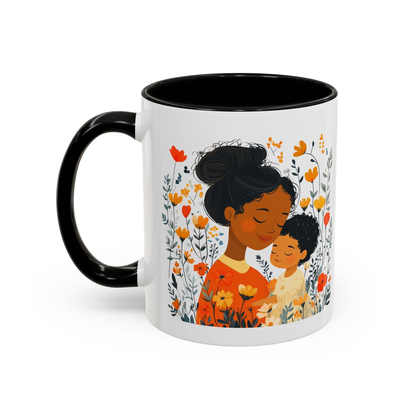 Floral Mama & Child Coffee Mug - Perfect for Mother's Day, Gift for Mom, Family Time, Cute Drinkware, Wellness, Friendship