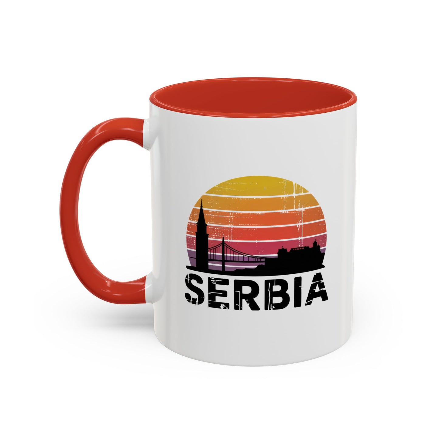 Serbia Sunset Accent Coffee Mug - Perfect for Travel Lovers, Gift for Friends or Family, Great for Home/Office Decor, Unique Souvenir