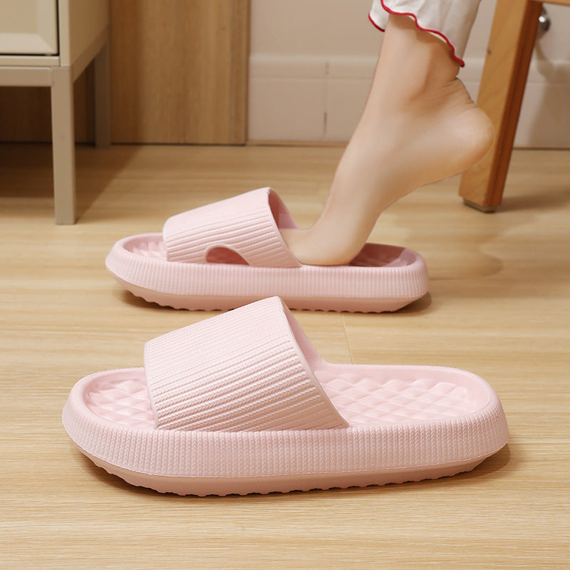 Summer EVA Slippers Solid Color Rhombus Stripe Anti-slip Slippers New Women's Home Shoes Store Hive UNIjuntos
