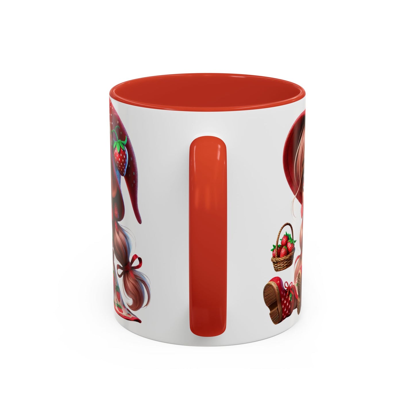 Cute Strawberry Girl Coffee Mug - 11 & 15 oz Accent Mugs for Tea Lovers