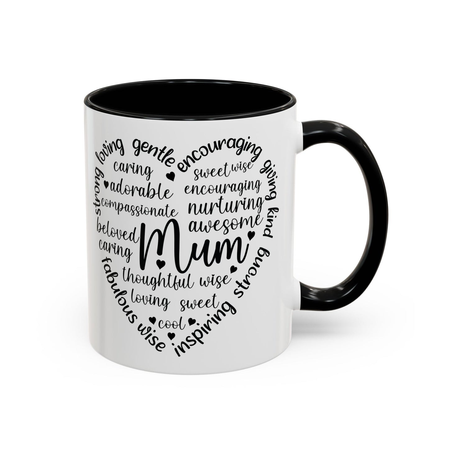 Inspirational Mum Coffee Mug - Perfect Gift for Mother’s Day, Birthdays, or Just Because, Unique Black Accent Mug
