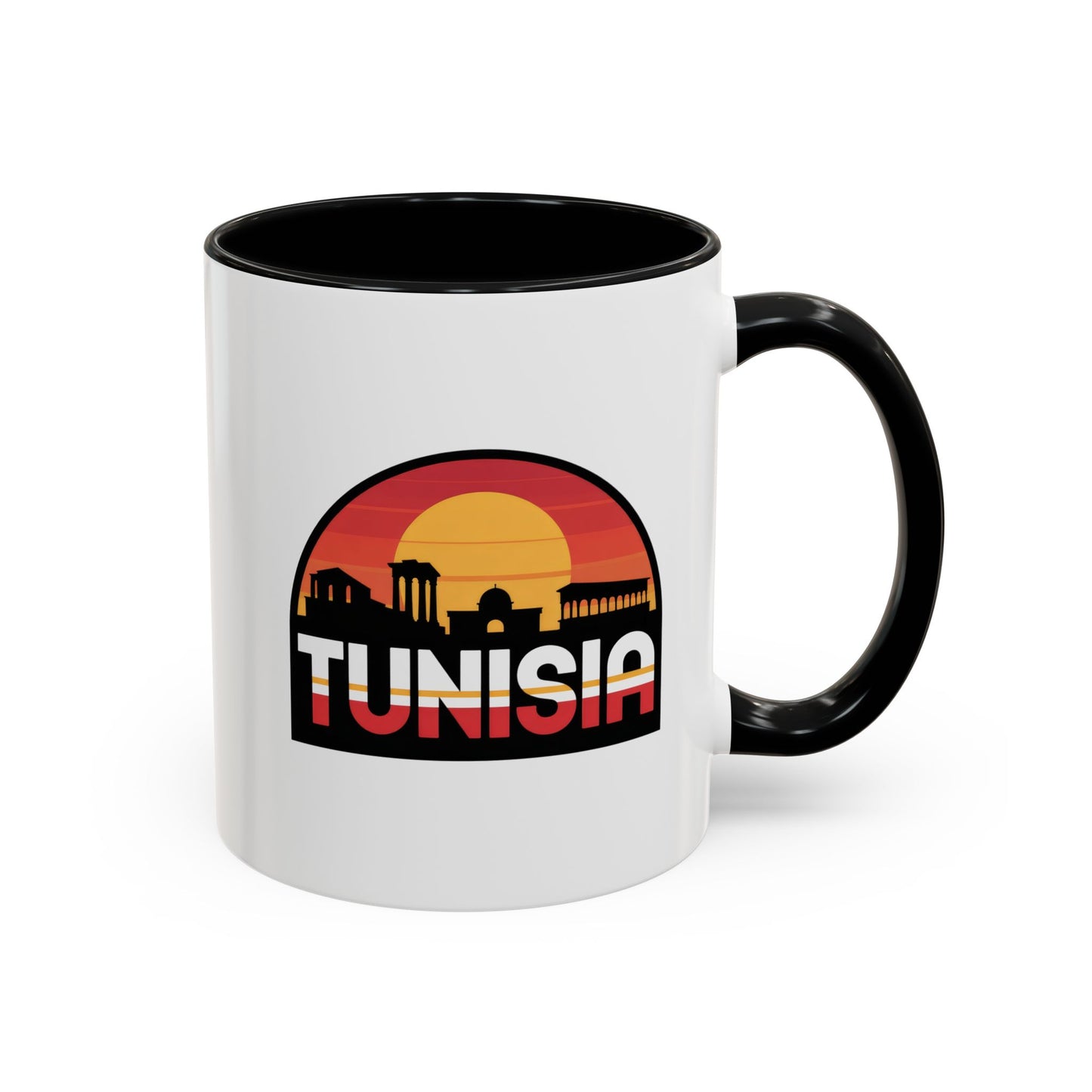 Tunisian Sunset Accent Mug, Coffee Lover Gift, Travel Souvenir, Unique Home Decor, Tea Mug, Vacation Memory