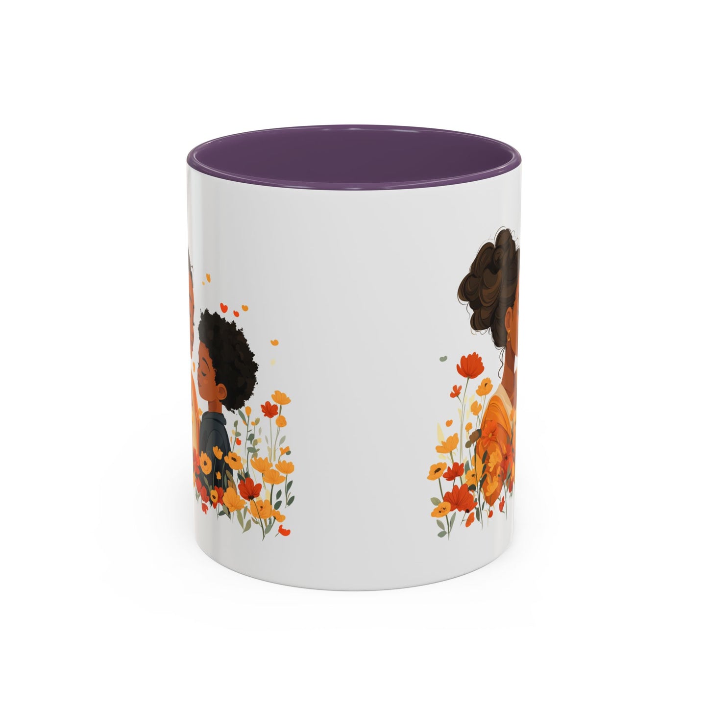 Warm Embrace Floral Coffee Mug - Perfect Gift for Moms, Mother's Day, Family Love, Cozy Mornings, Mom and Child Duo