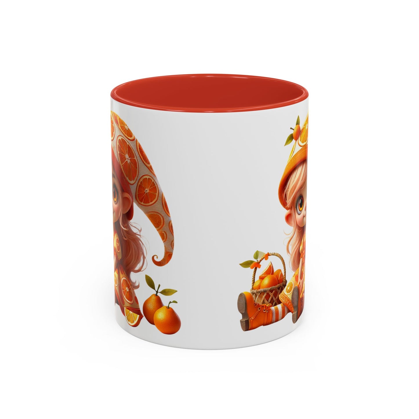 Whimsical Orange-Themed Coffee Mug, Cute Ceramic Cup for Fruit Lovers, Ideal Gift for Halloween, Birthdays, and Orange Enthusiasts