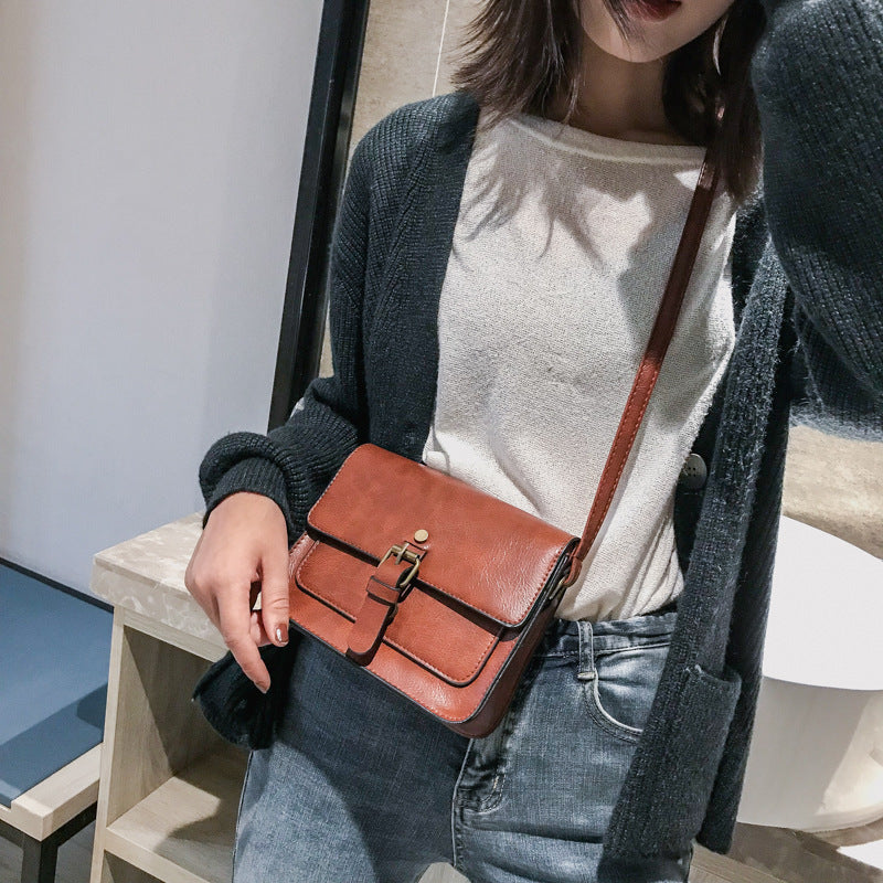 Vintage Women Flap Fashion Casual Leather Shoulder Bag