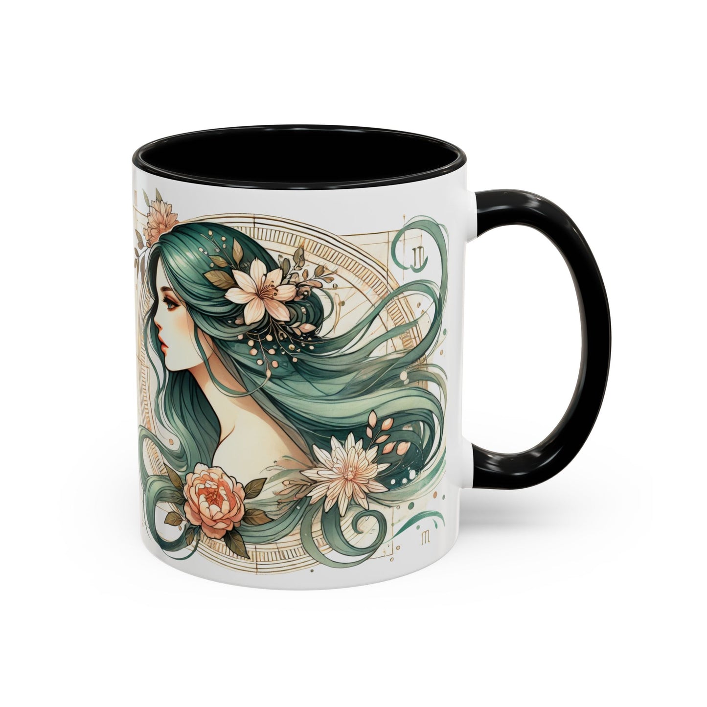 Elegant Floral Accent Coffee Mug - 11oz & 15oz