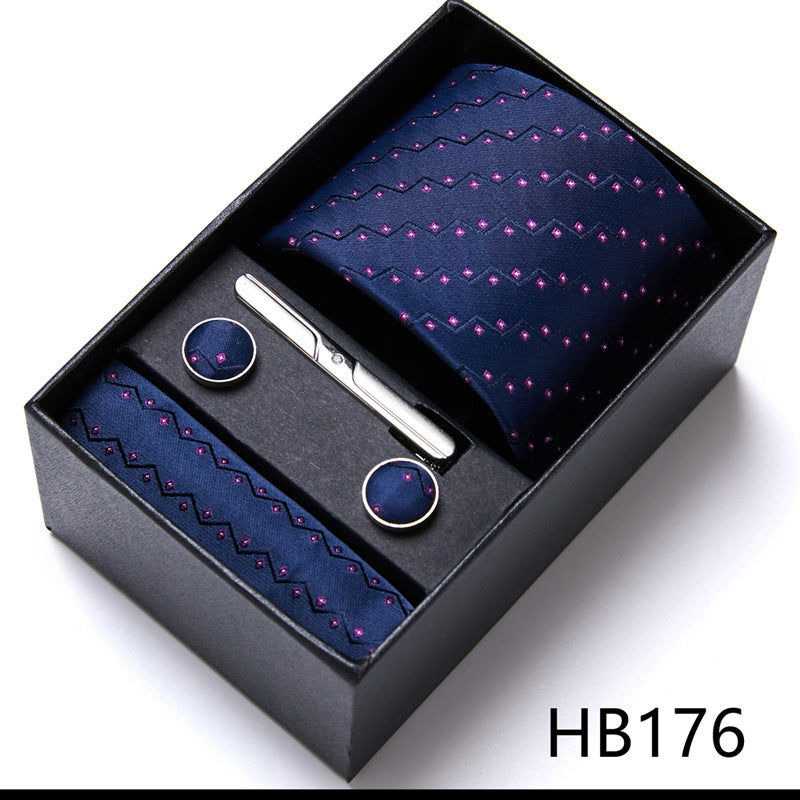 Men's Business Formal Tie Six-piece Set Gift Box