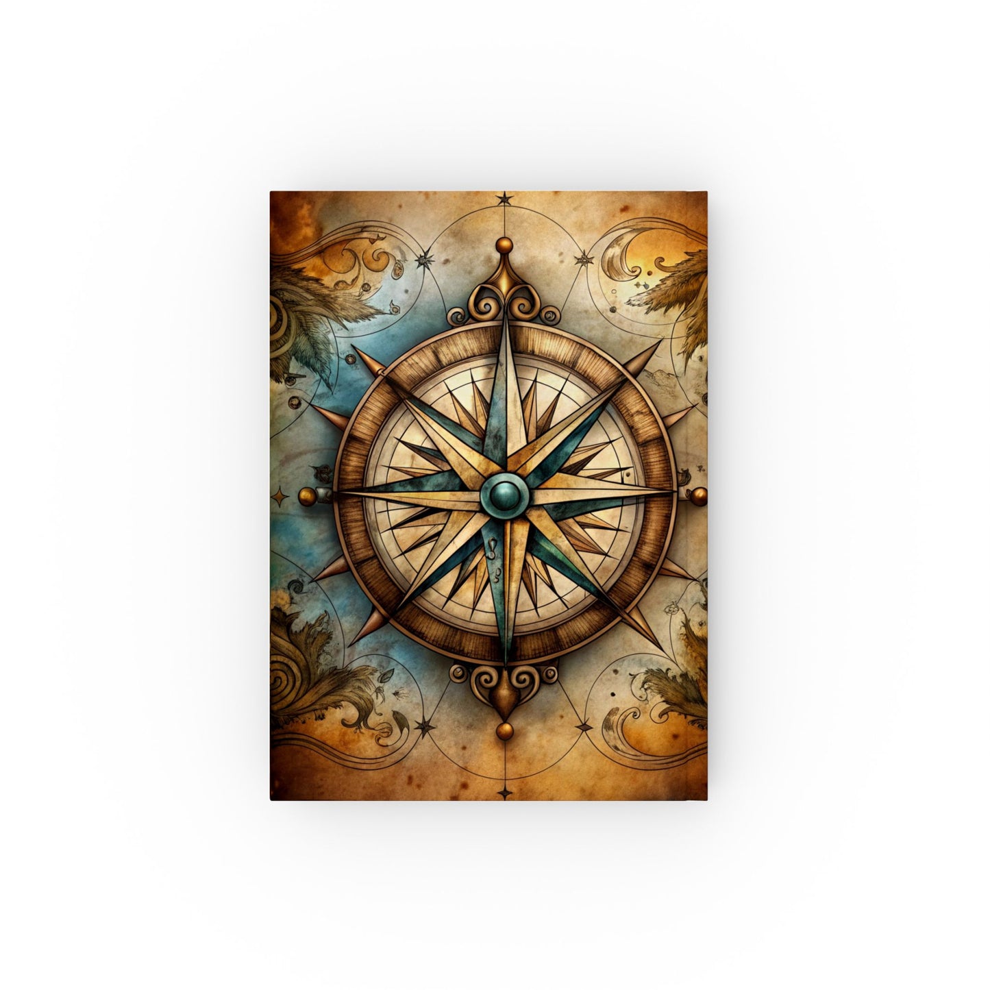 Compass Themed Hard Backed Journal, Travel Notebook, Writing Diary, Gifts for Explorers, Adventure Log