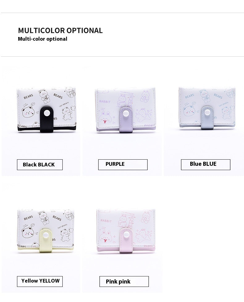 Girl's Wallet Short Cartoon Cute Store Hive UNIjuntos