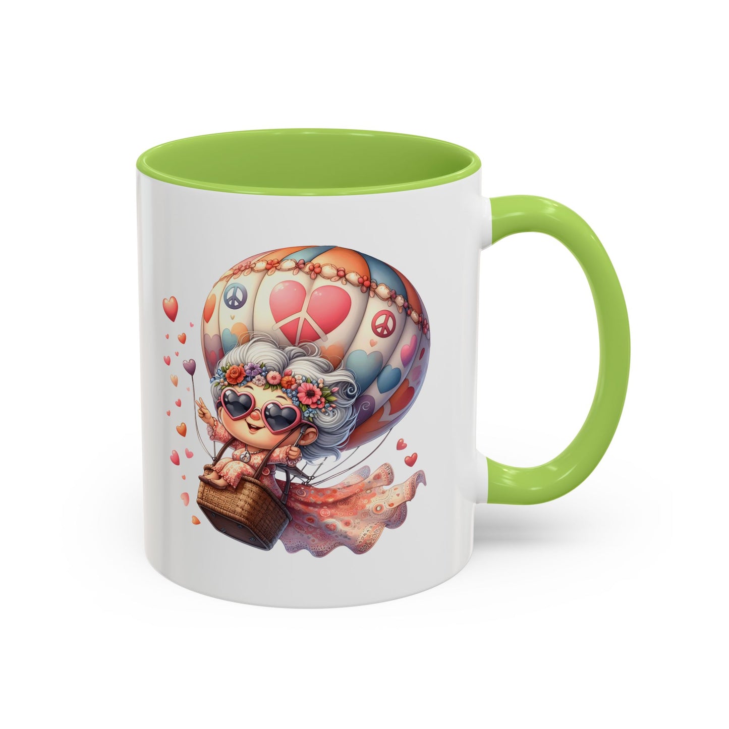 Whimsical Hot Air Balloon Coffee Mug, Cute Couple Mug, Gift for Coffee Lovers, Tea Lover's Gift, Valentine's Day Mug, Birthday Gift