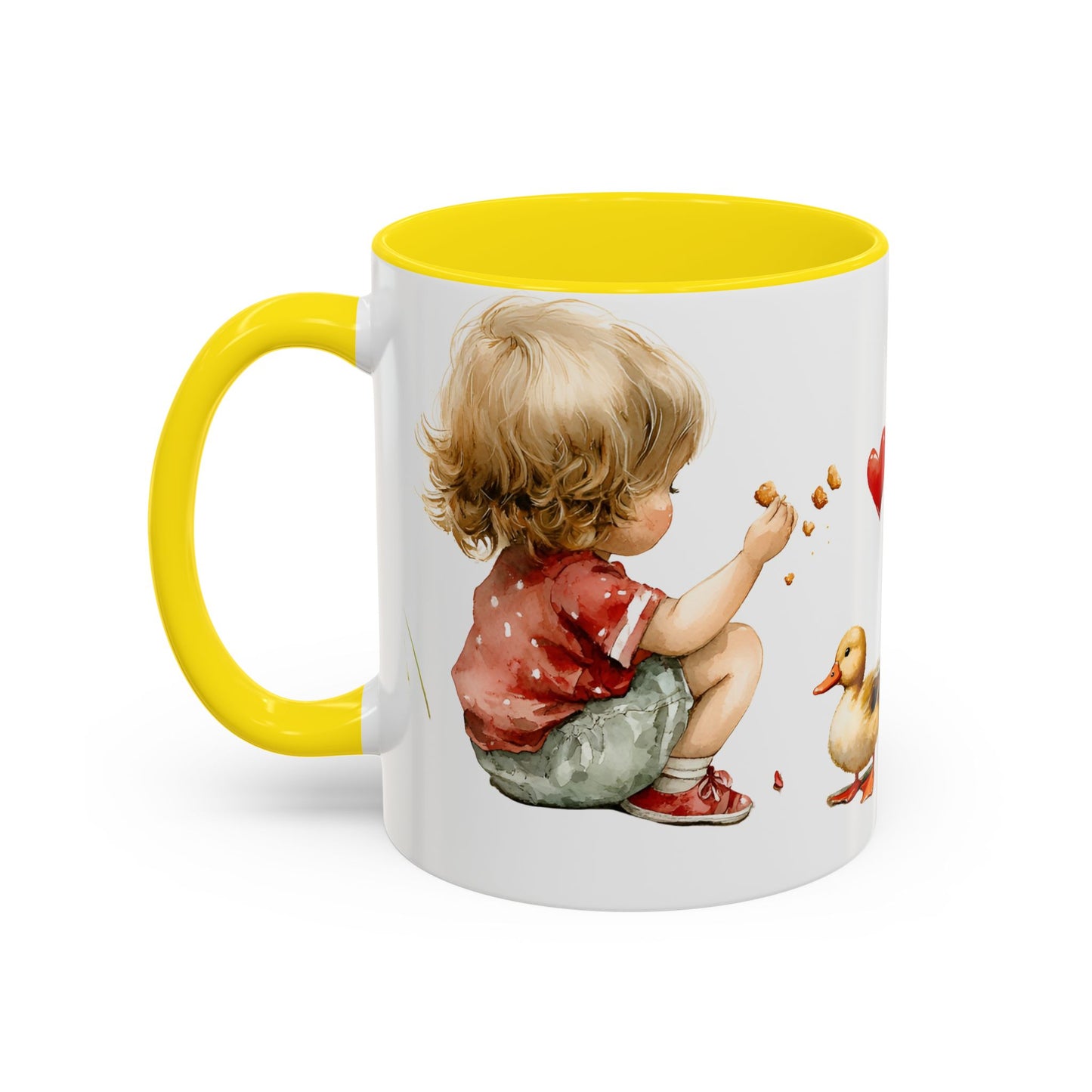 Adorable Duck-Themed Coffee Mug for Kids, Cute Child & Duck Design, Perfect Gift for Birthdays, Baby Showers, Animal Lovers, Kitchen Decor