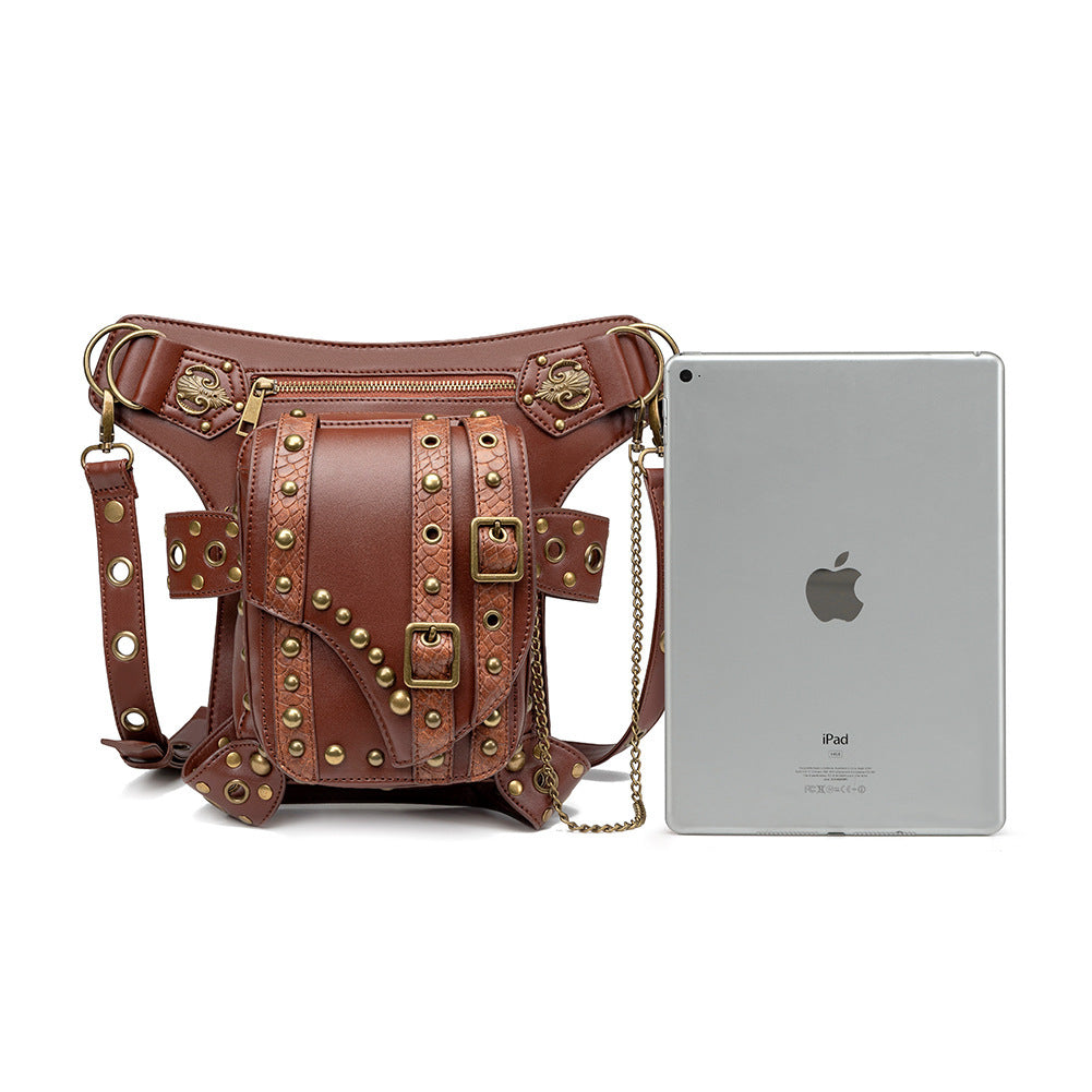 Explosion punk rock motorcycle chain bag