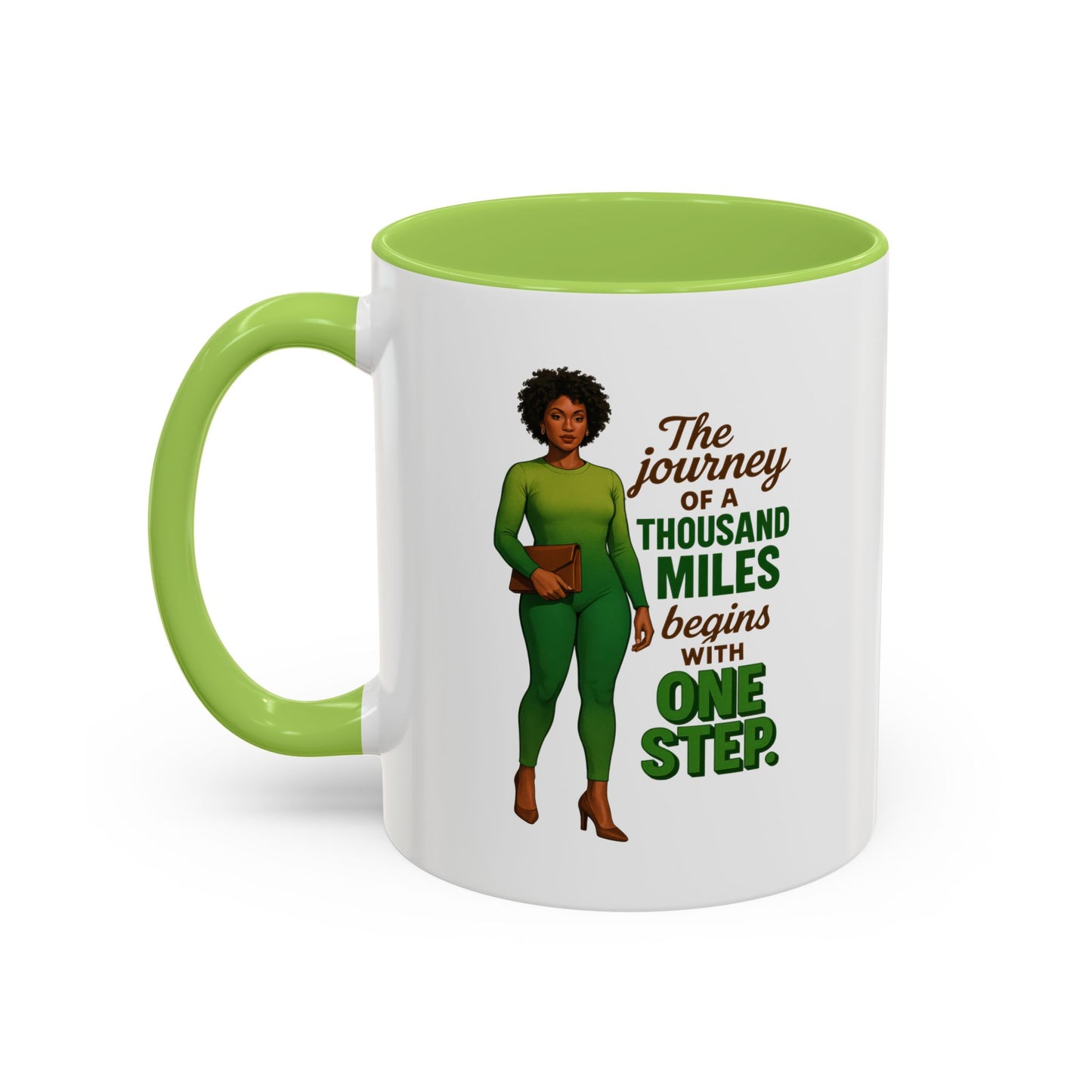 Inspirational Accent Coffee Mug - Motivational Quote Mug, Unique Gift for Her, Empowerment Coffee Cup, Coffee Lover's Gift, Tea Mug