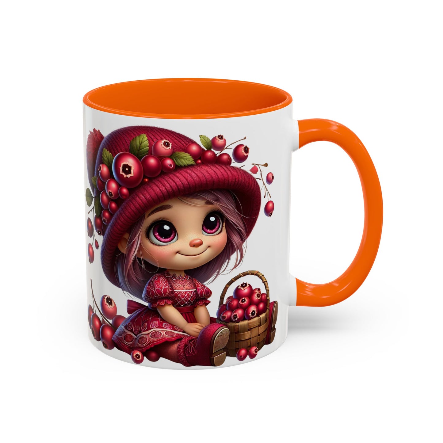Whimsical Berry Girl Coffee Mug - Cute 11oz & 15oz Designs