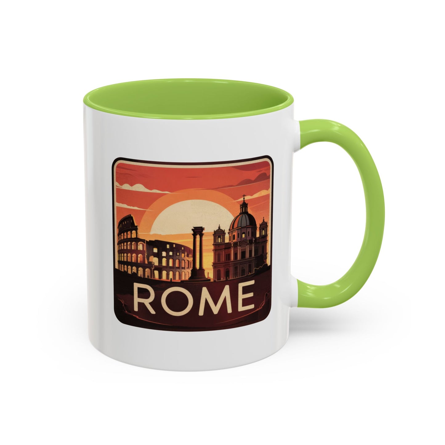 Rome Skyline Accent Coffee Mug, Travel Gift, Coffee Lovers, Home Decor, Unique Souvenir
