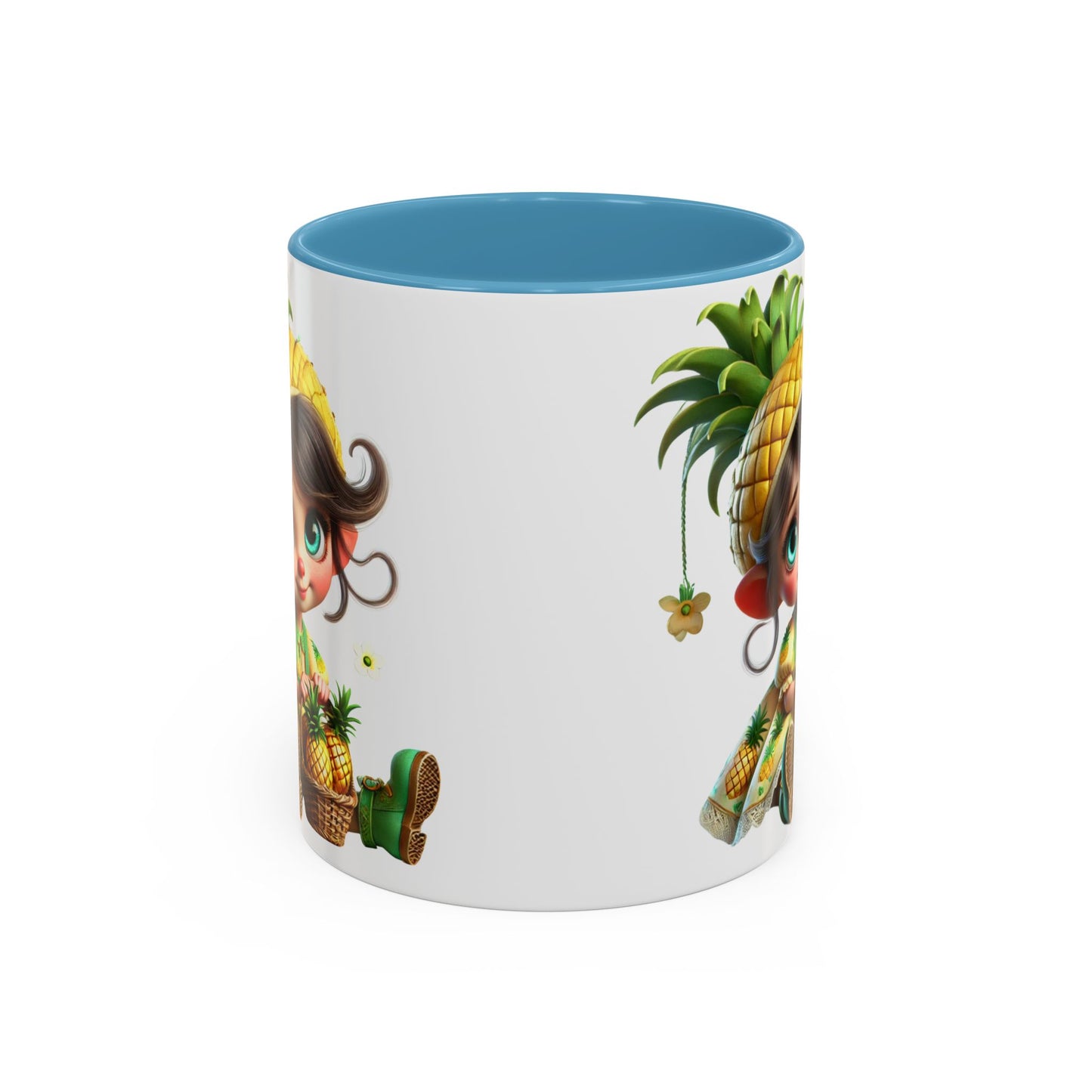 Pineapple-themed Accent Coffee Mug - Tropical Fun for Every Sip