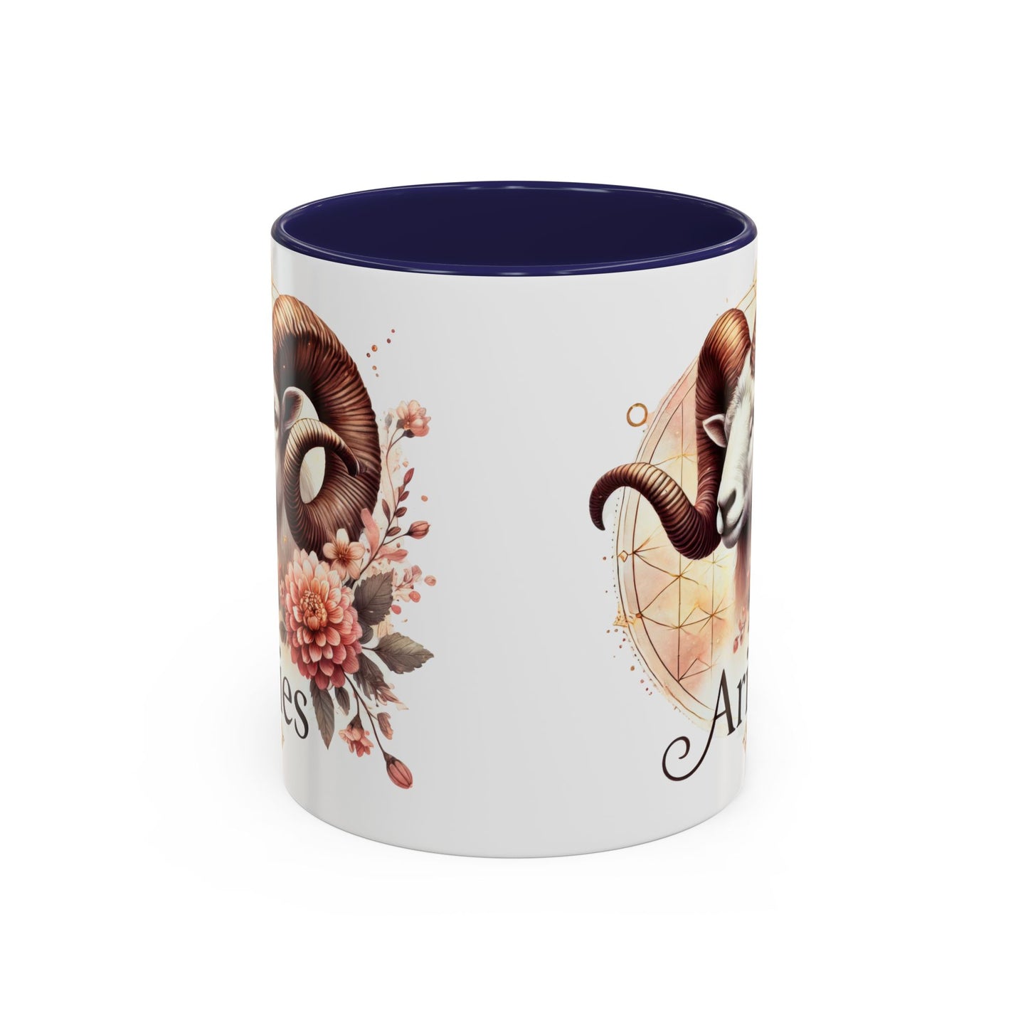 Aries Zodiac Coffee Mug - Astrological Floral Design - Perfect Gift for Astrology Lovers