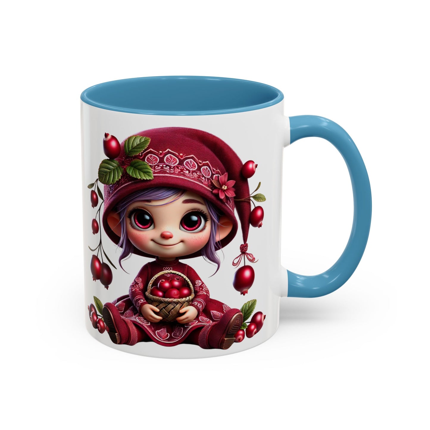 Cute Cherry Character Coffee Mug - 11oz & 15oz, Perfect for Cozy Mornings