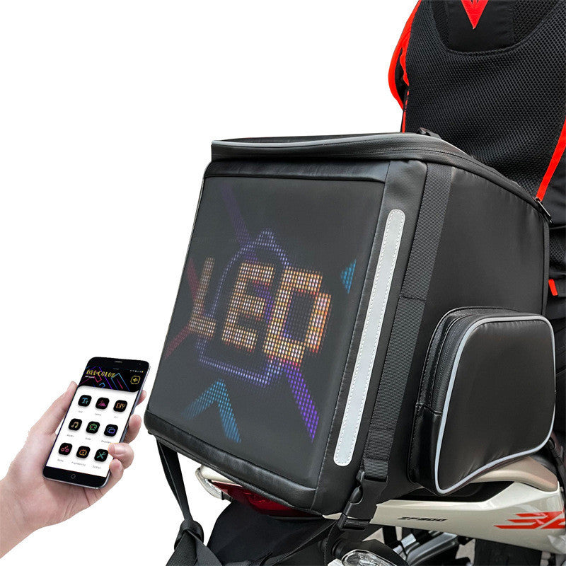 Motorcycle Tail Bag DIY Custom LED Mobile Display