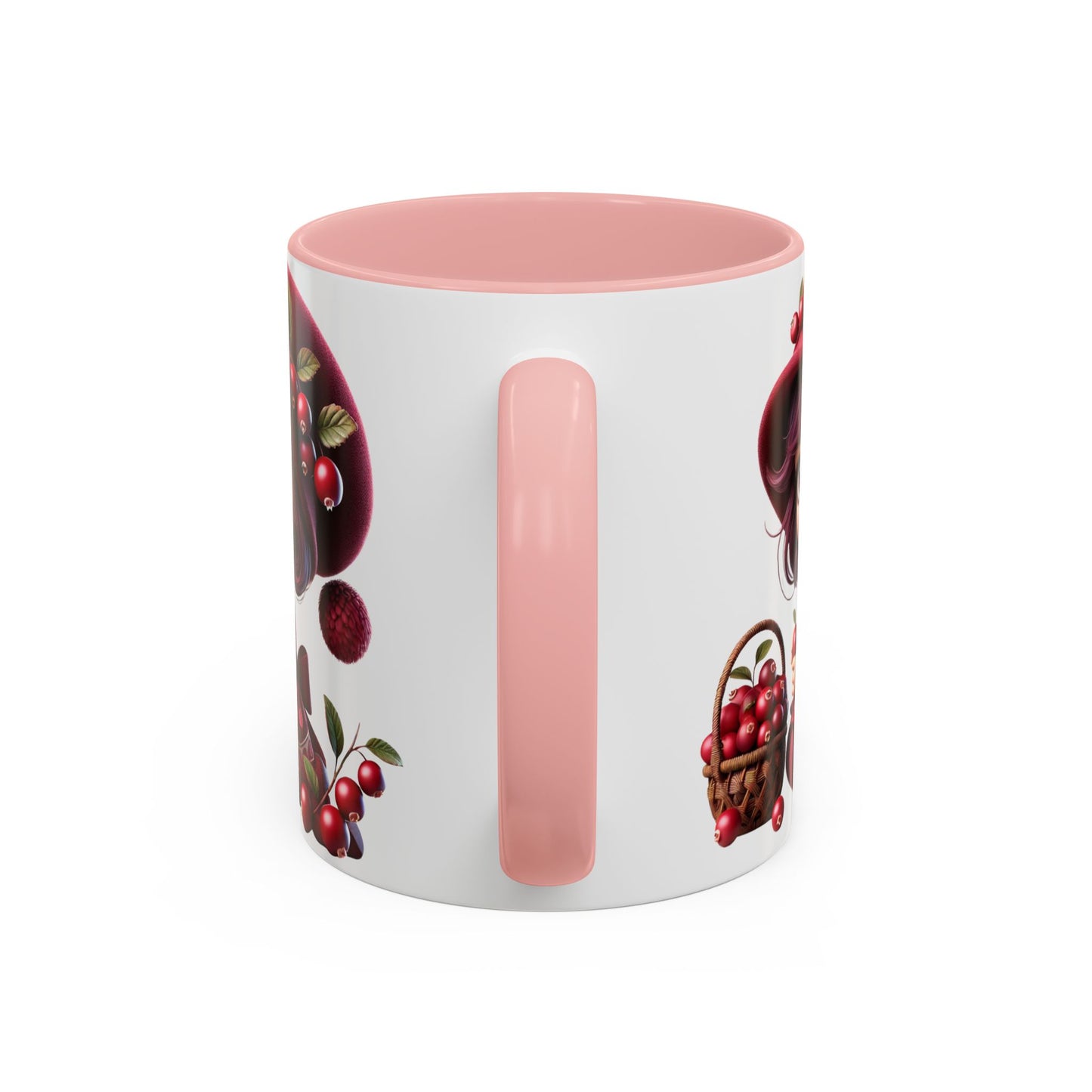 Charming Cherry Blossom Accent Coffee Mug | Cute Character Design | Perfect Gift for Tea Lovers & Special Occasions