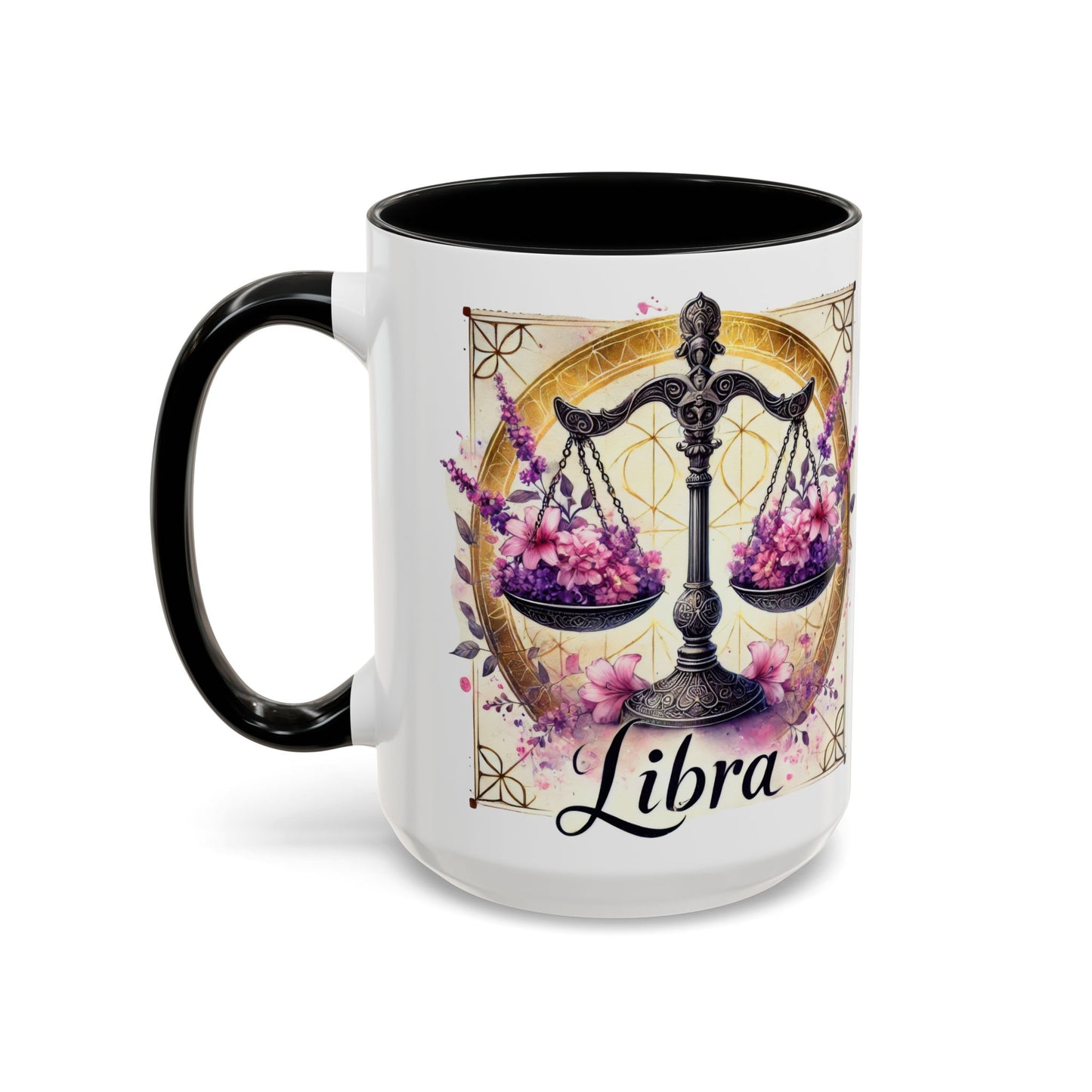 Libra Zodiac Accent Coffee Mug, Horoscope Gift for Astrology Lovers, Cute Libra Decor, Personalized Drinkware, Birthday Gift Idea