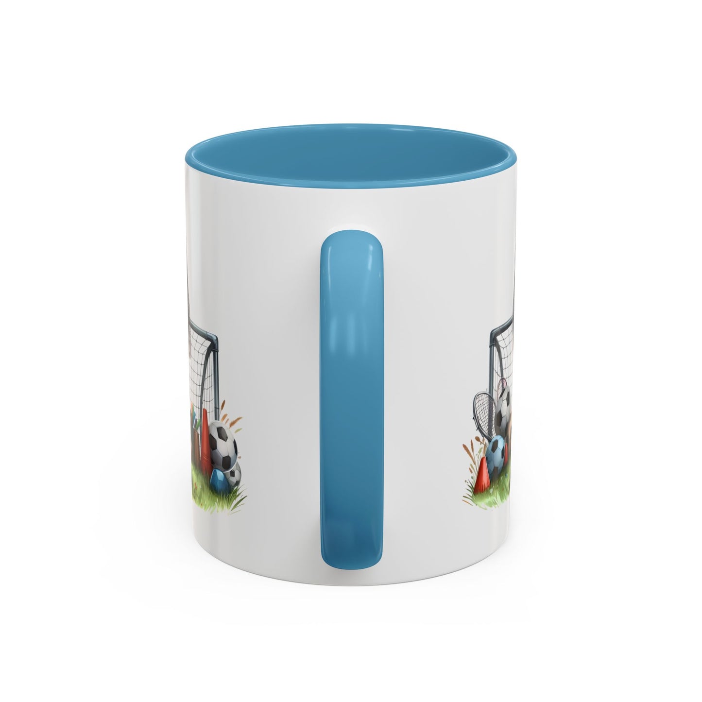 Soccer-Themed Accent Coffee Mug, Personalized Sports Fan Gift, Perfect for Coaches, Players, Kids, and Birthdays