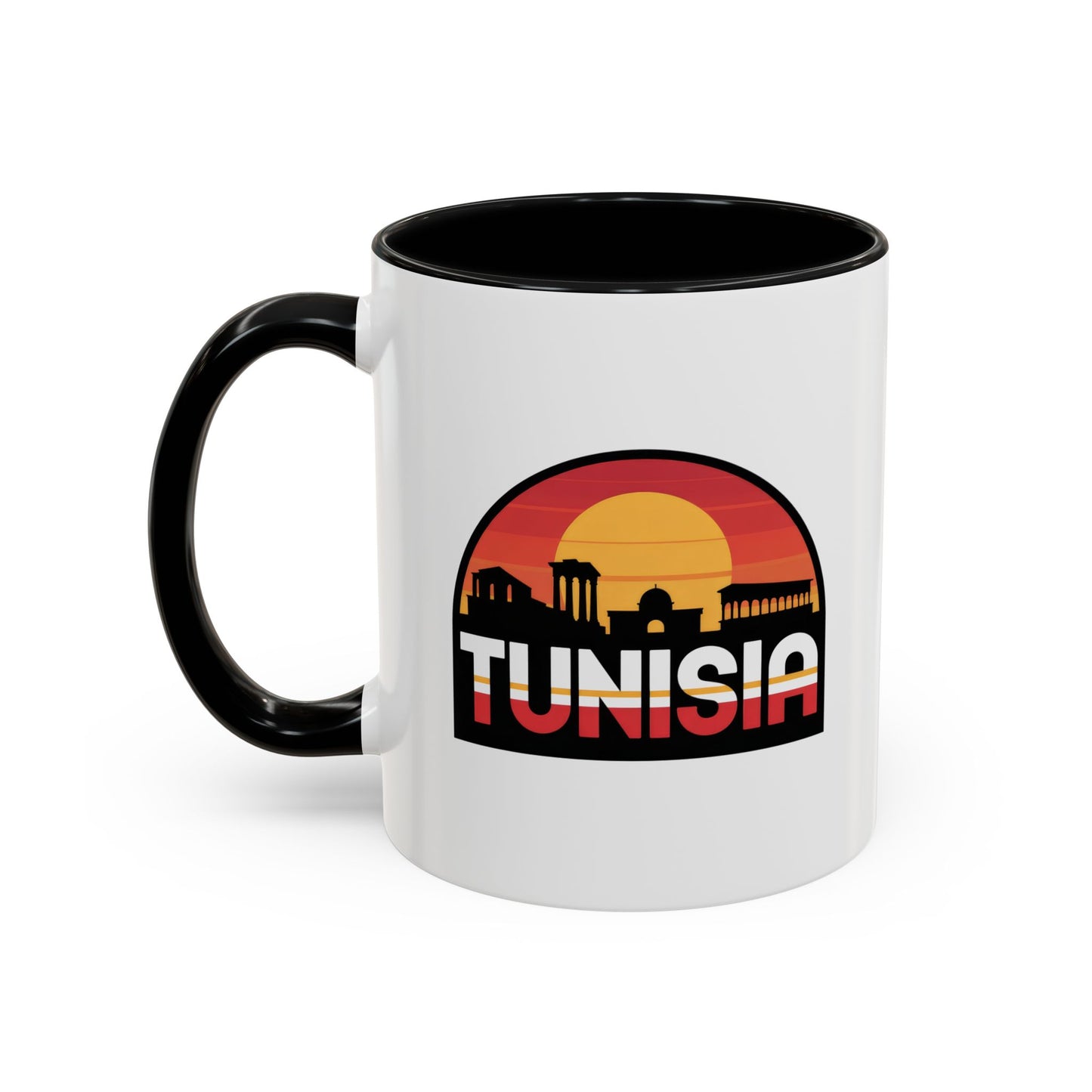 Tunisian Sunset Accent Mug, Coffee Lover Gift, Travel Souvenir, Unique Home Decor, Tea Mug, Vacation Memory