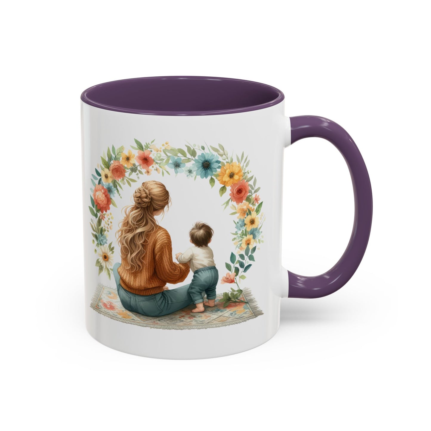 Warm Floral Family Coffee Mug - Perfect Gift for Moms, Home Decor, Cozy Vibes, Mother's Day, Tea Lovers, Baby Showers