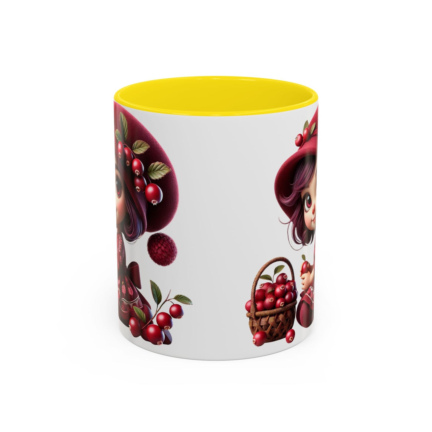 Charming Cherry Blossom Accent Coffee Mug | Cute Character Design | Perfect Gift for Tea Lovers & Special Occasions
