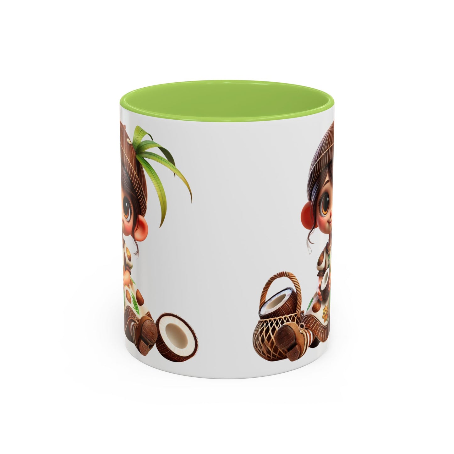 Whimsical Coconut Character Coffee Mug - 11oz & 15oz