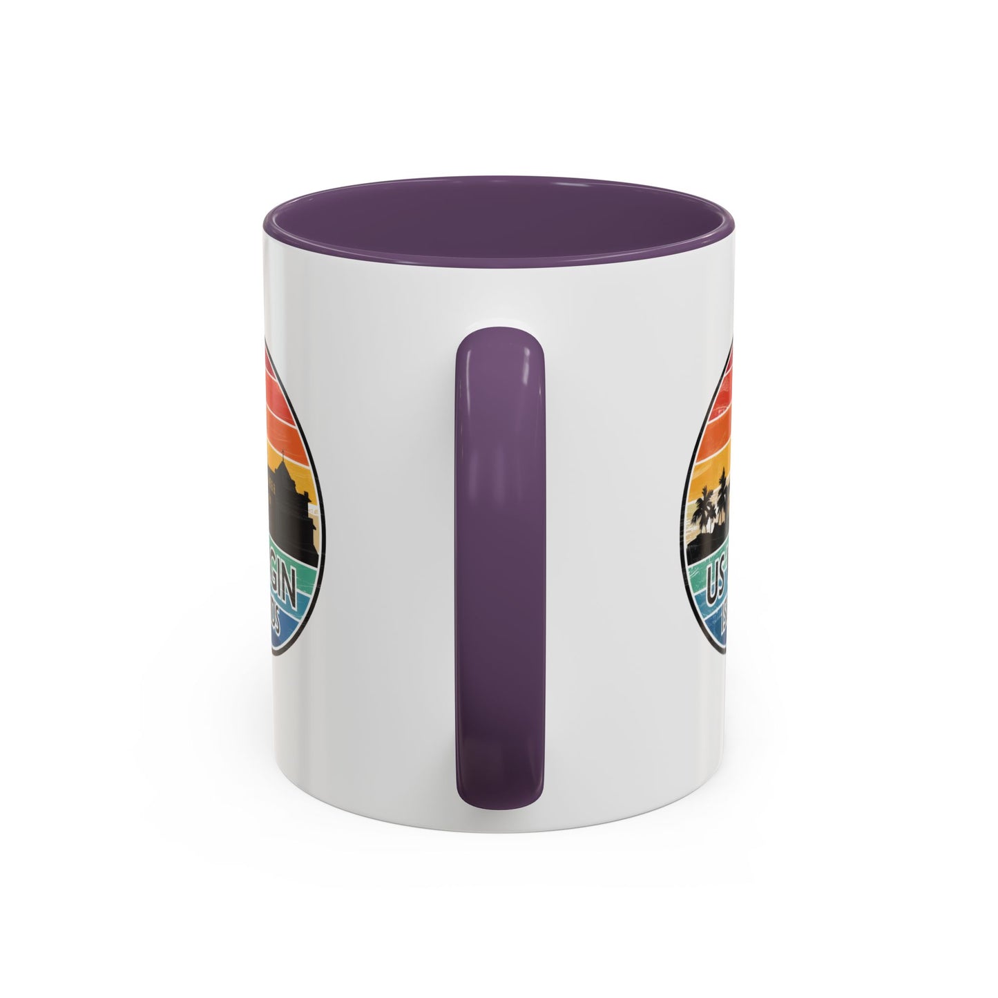 Tropical Landscape Coffee Mug, US Virgin Islands Mug, Travel Souvenir Cup, Beach Lover Gift, Vacation Keepsake, Colorful Accent Mug