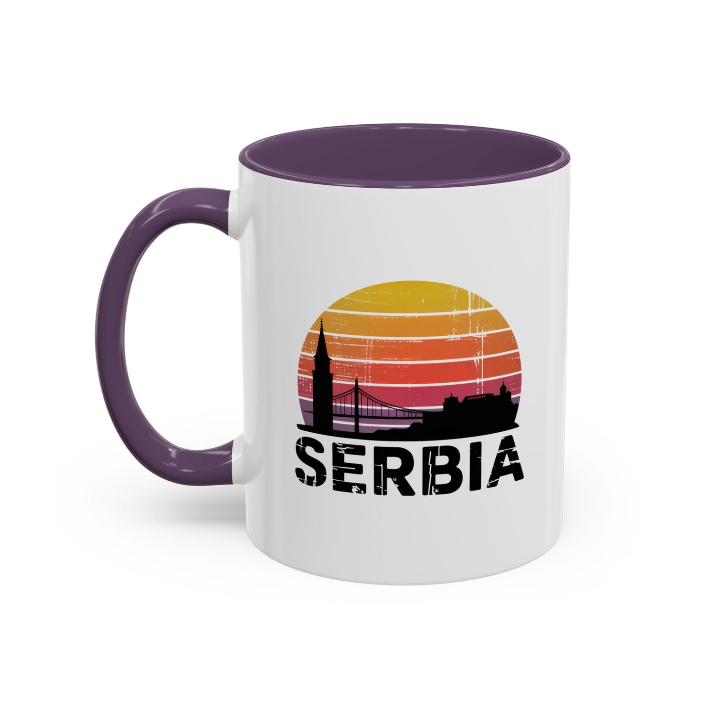 Serbia Sunset Accent Coffee Mug - Perfect for Travel Lovers, Gift for Friends or Family, Great for Home/Office Decor, Unique Souvenir