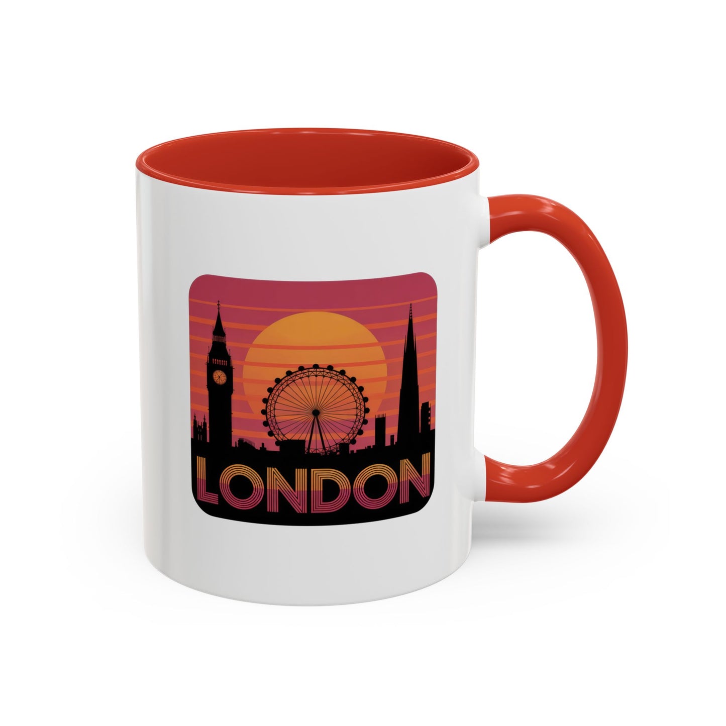 London Skyline Accent Coffee Mug - Perfect Gift for Travelers, London Lovers, Home Decor, Office Use, Road Trip Memories