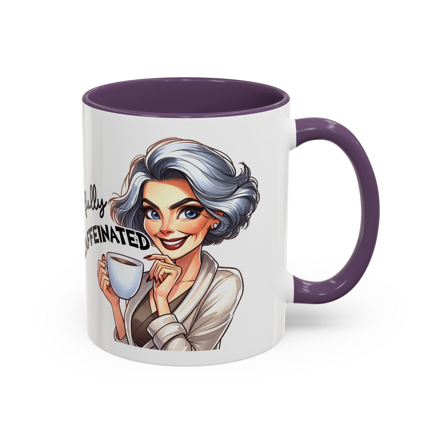 Fully Caffeinated Accent Mug - Fun Coffee Cup for Coffee Lovers, Unique Gift for Tea Drinkers, Funny Kitchen Decor, Motivational Mug, [...]