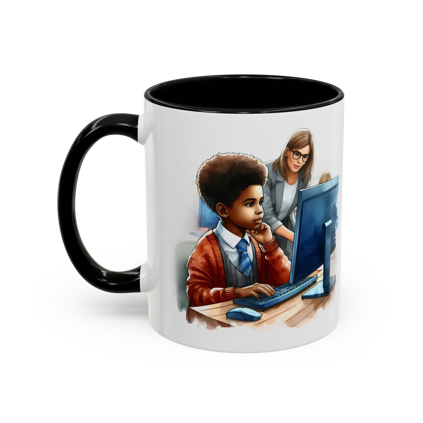 Inclusive Learning Accent Coffee Mug, Motivational Teacher Gift, Educational Office Decor, Student Appreciation, Classroom Supplies