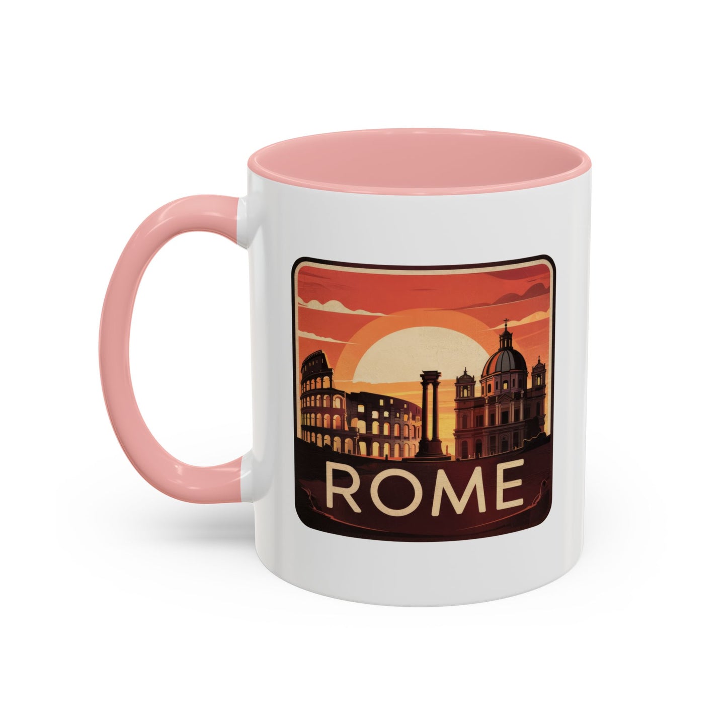 Rome Skyline Accent Coffee Mug, Travel Gift, Coffee Lovers, Home Decor, Unique Souvenir
