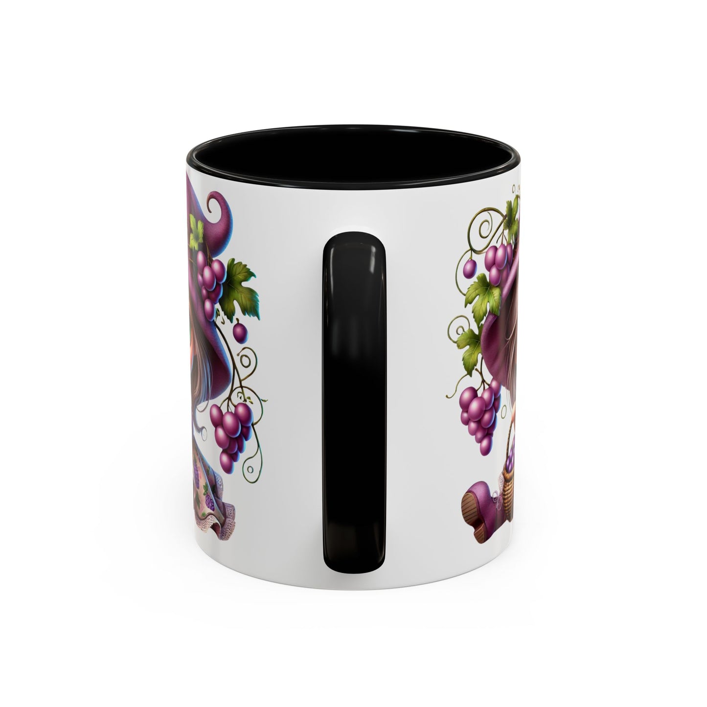 Whimsical Grape Girl Coffee Mug - Perfect for Wine Lovers and Gift Giving