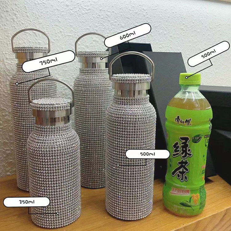 Winter Water Bottle Thermos 304 Stainless Steel High-Value Cute Diamond