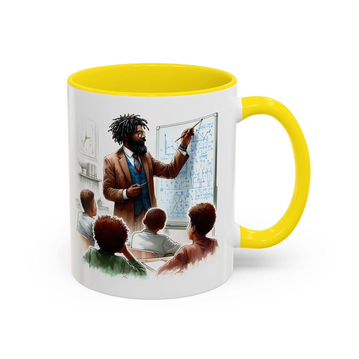 Inspirational Teacher Coffee Mug, Motivational Gift, Black Accent, Education Decor, Classroom Humor, Stylish Drinkware