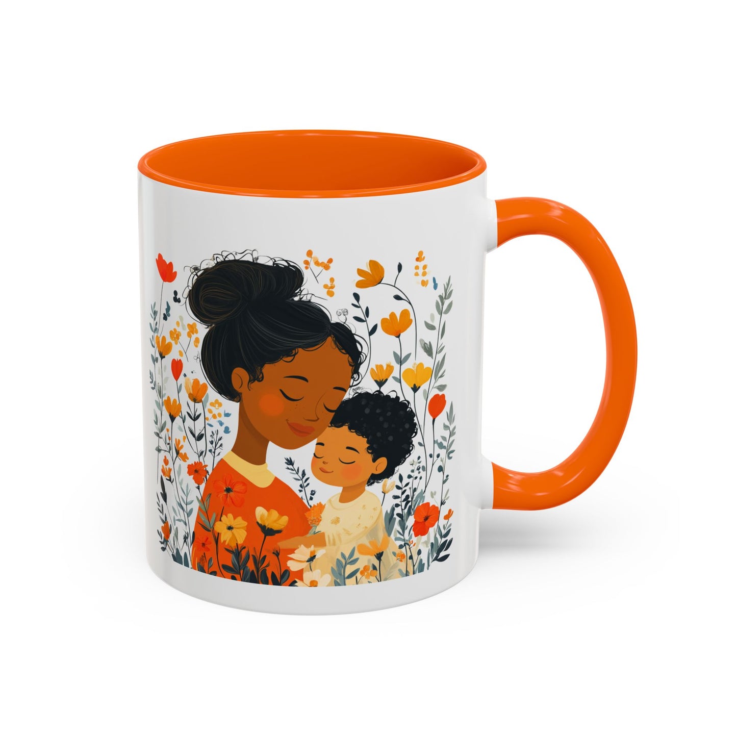 Floral Mama & Child Coffee Mug - Perfect for Mother's Day, Gift for Mom, Family Time, Cute Drinkware, Wellness, Friendship