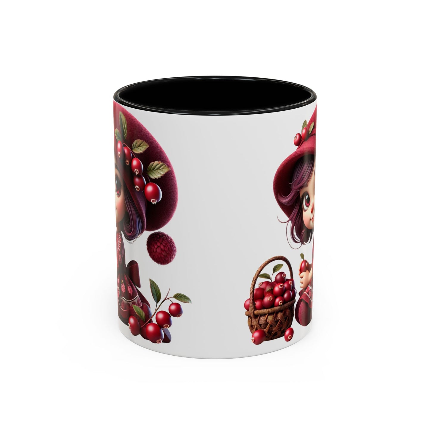 Charming Cherry Blossom Accent Coffee Mug | Cute Character Design | Perfect Gift for Tea Lovers & Special Occasions
