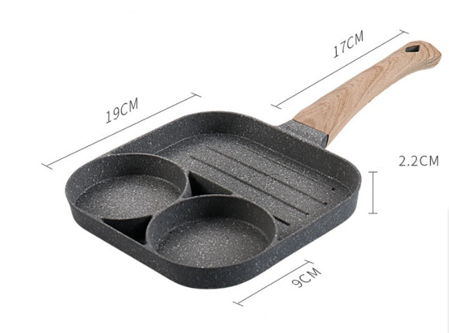 Quatre Trou Omelette Pan, Non-bâton Pan
