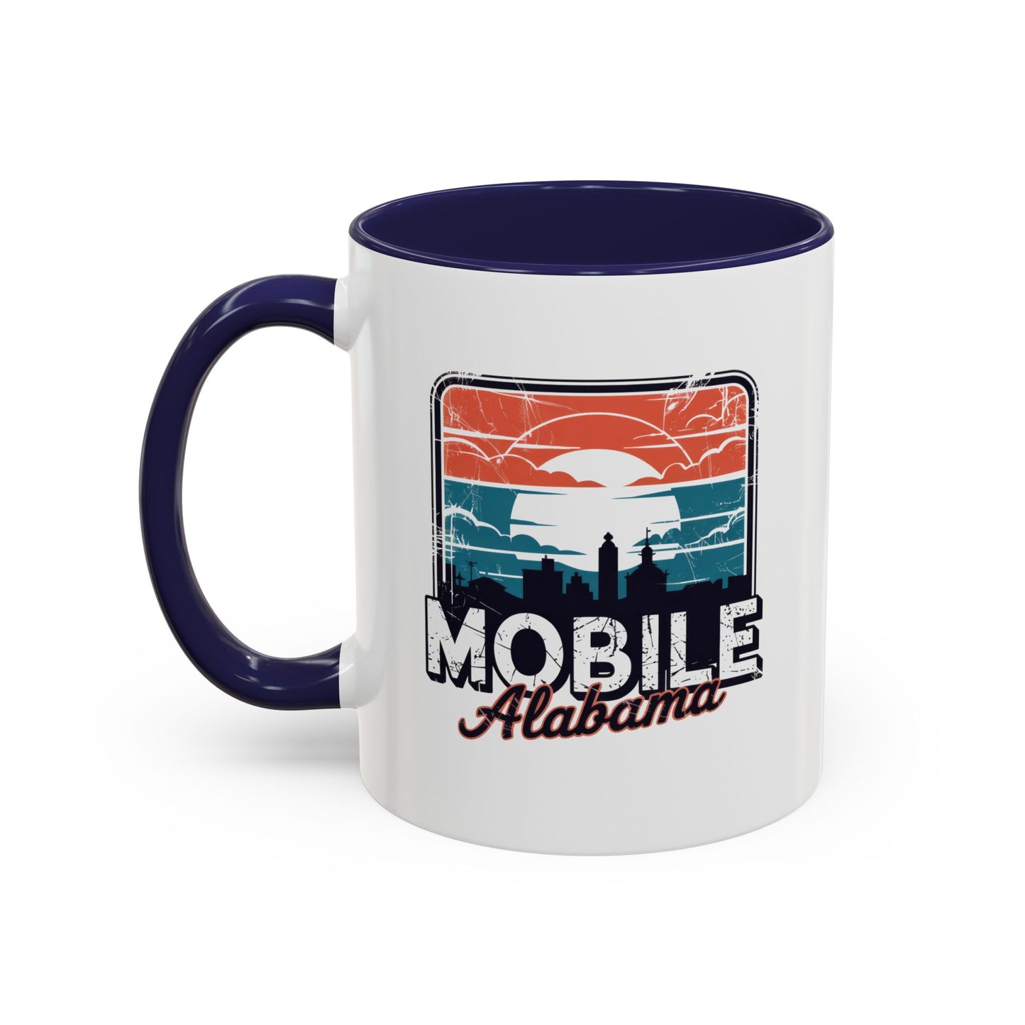 Mobile Alabama Sunset Accent Coffee Mug – Perfect Gift for Travelers, Coffee Lovers, Souvenir, Home Decor, Unique Mug