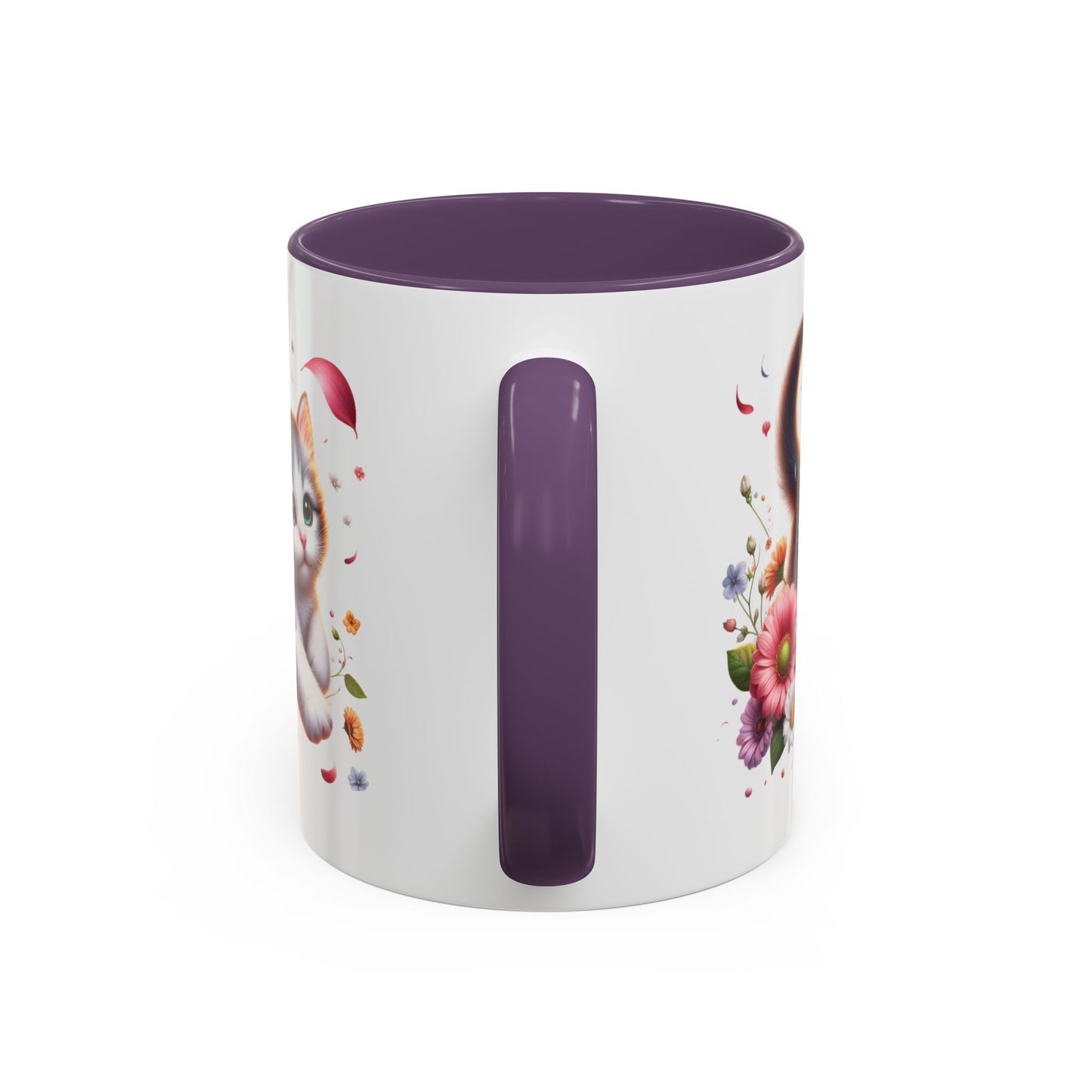 Whimsical Cat Coffee Mug | Cute Pet Lovers Gift | Floral Design | 11 & 15oz | Perfect for Birthdays, Anniversaries, Cat Enthusiasts