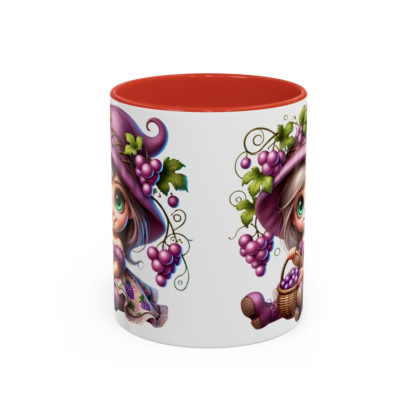 Whimsical Grape Girl Coffee Mug - Perfect for Wine Lovers and Gift Giving