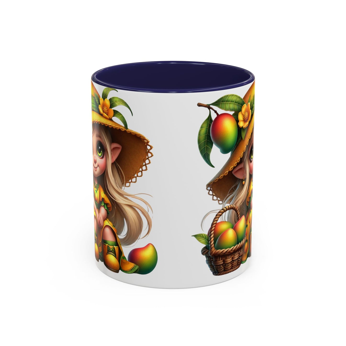 Cute Mango Fairy Accent Coffee Mug - Whimsical 11oz & 15oz