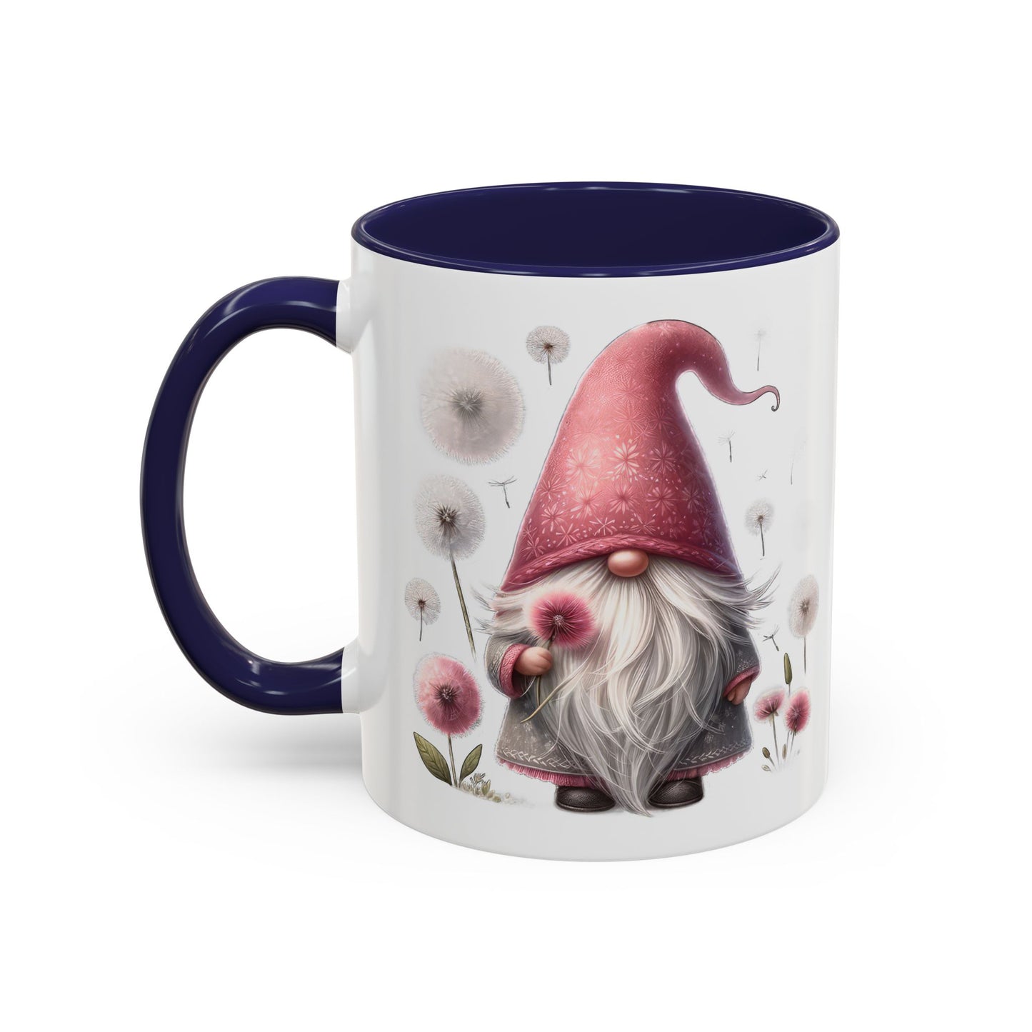 Whimsical Gnome Coffee Mug, Cute Coffee Cups for Home, Unique Gift for Gnome Lovers, Floral Gnome Mug for Birthdays, Spring Décor