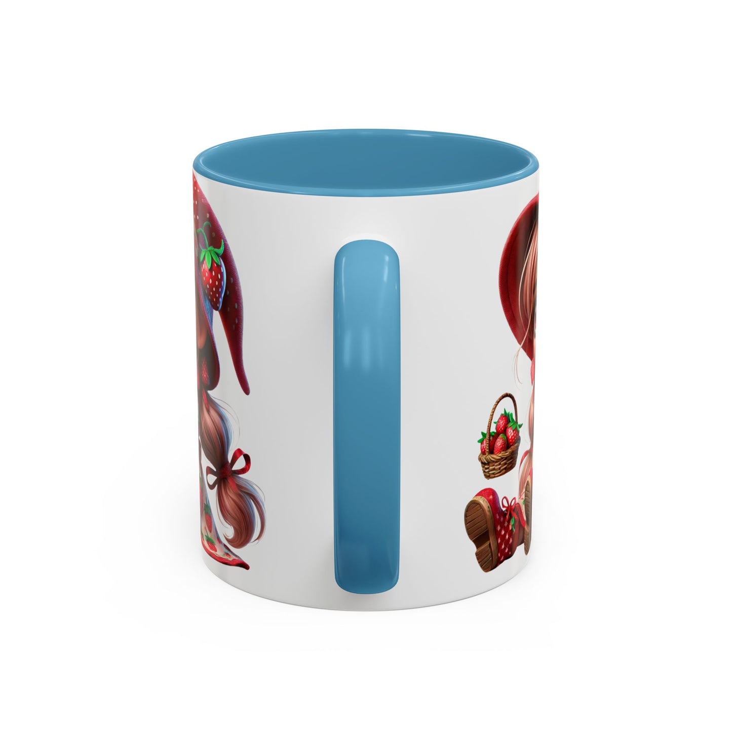 Cute Strawberry Girl Coffee Mug - 11 & 15 oz Accent Mugs for Tea Lovers