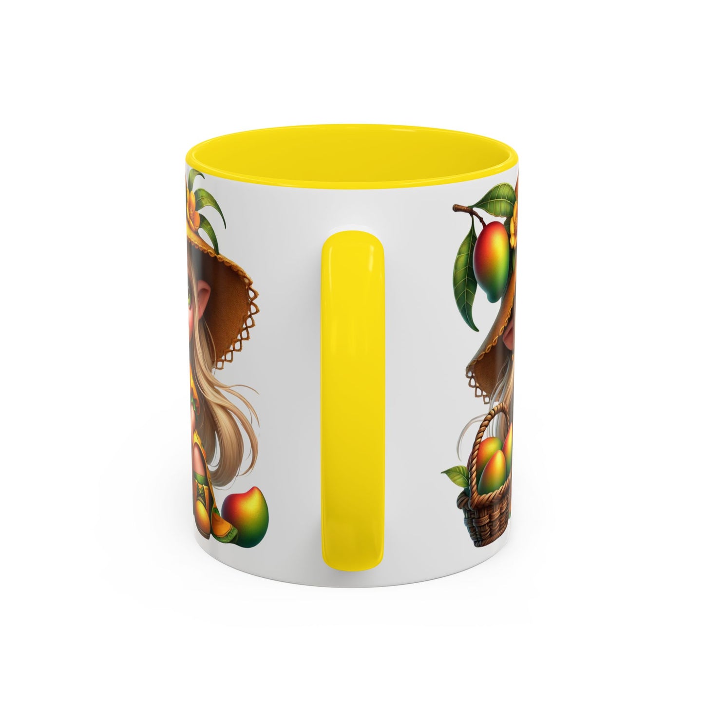 Cute Mango Fairy Accent Coffee Mug - Whimsical 11oz & 15oz